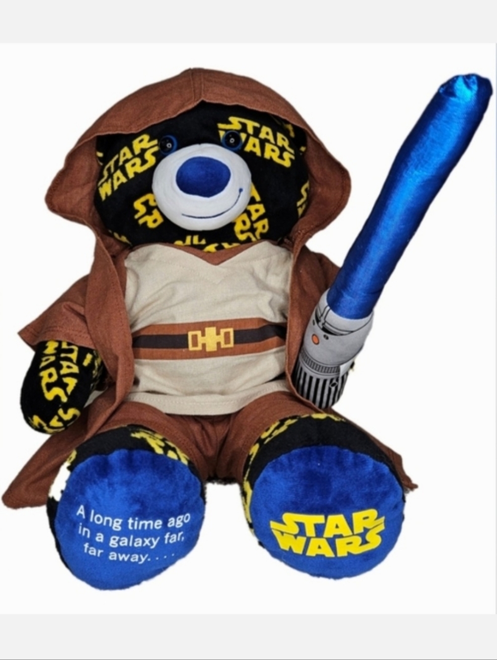 2015 Build-A-Bear Workshop Star Wars Obi-Wan Kenobi W/ Lightsaber Like New